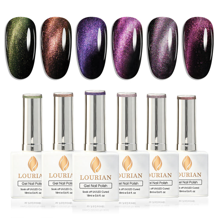 LOURIAN 6 * 18ml 5D Galaxy Cat Eye Gel Set