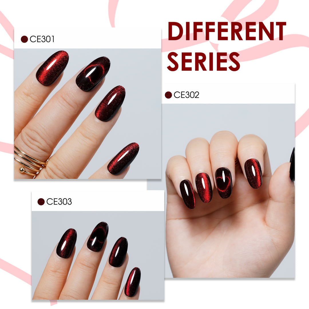 LOURIAN 6 * 18ml Ruby Red Cat Eye Gel Set
