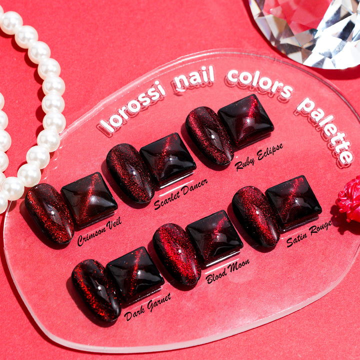 LOURIAN 6 * 18ml Ruby Red Cat Eye Gel Set