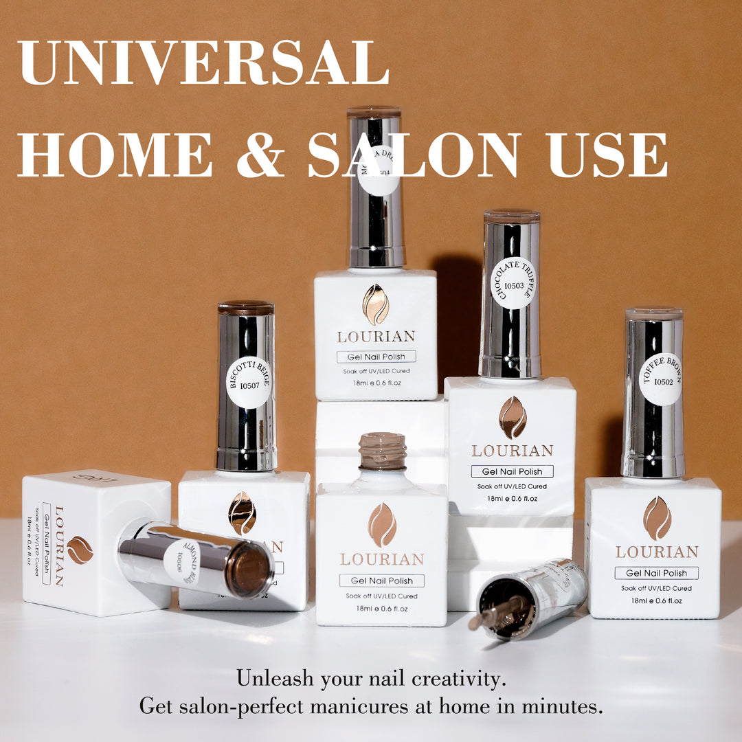 LOURIAN 6 * 18ml Mocha Mousse Gel Nail Polish Set