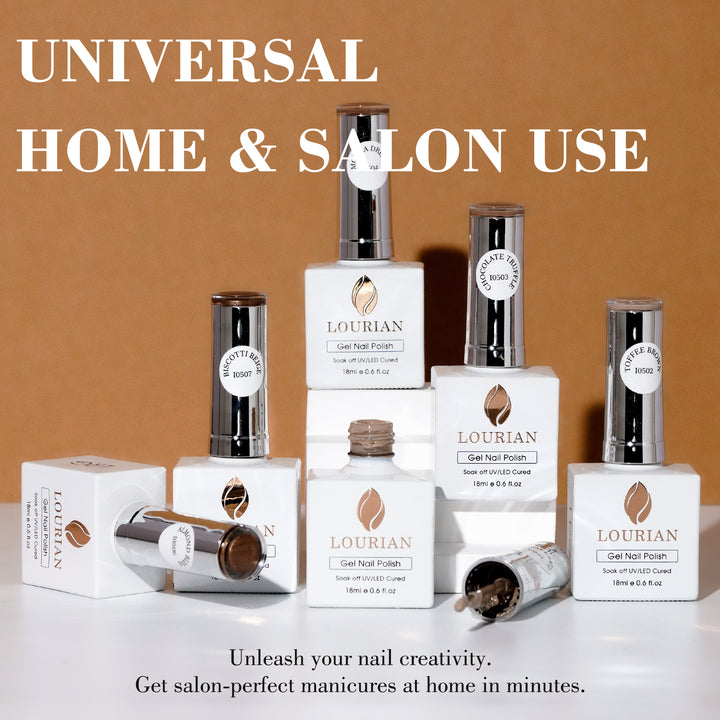 LOURIAN 6 * 18ml Mocha Mousse Gel Nail Polish Set