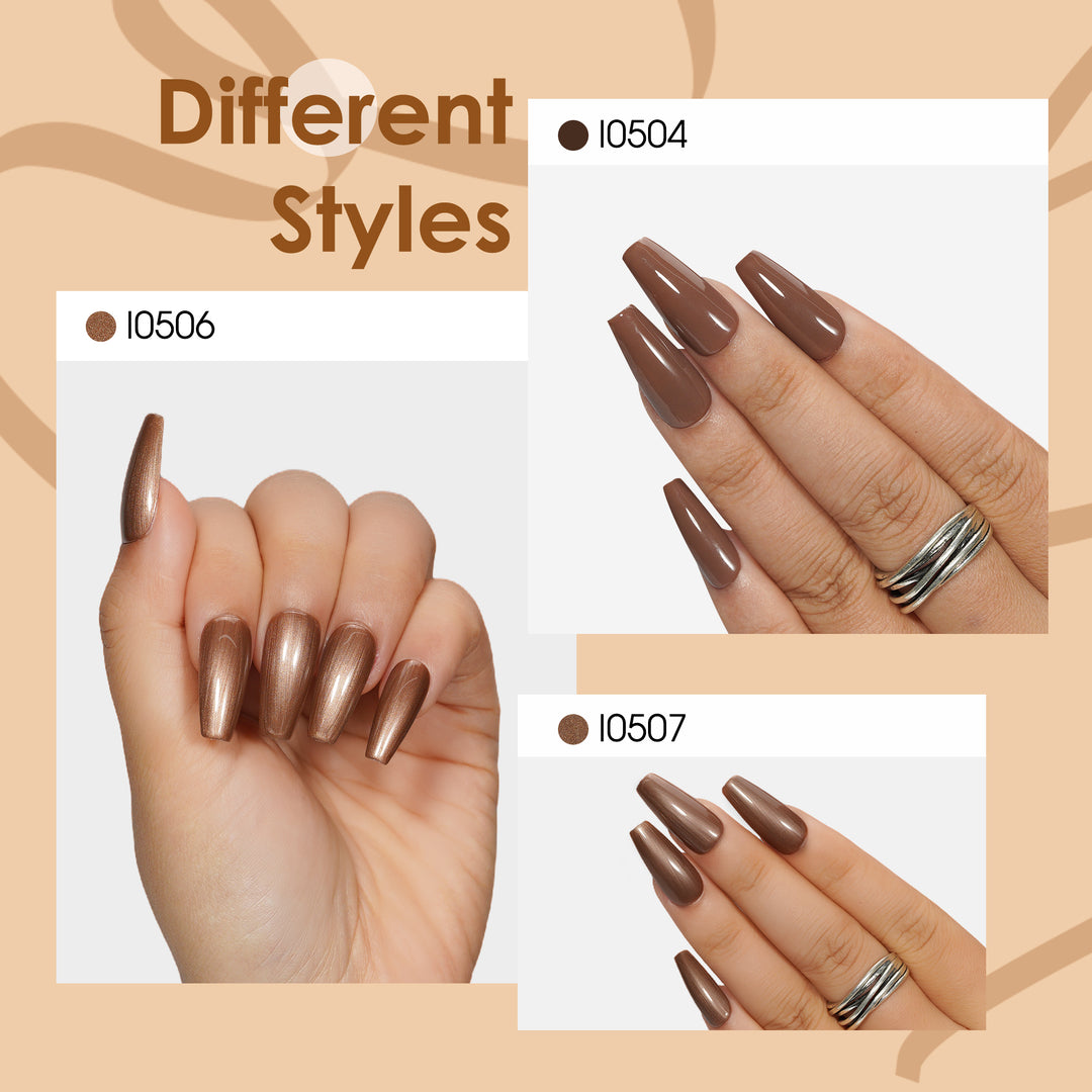 LOURIAN 6 * 18ml Mocha Mousse Gel Nail Polish Set