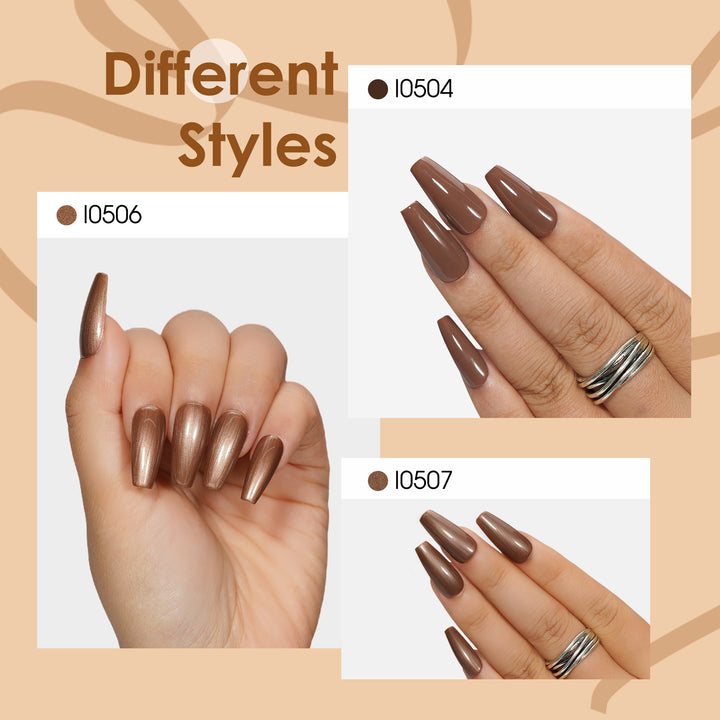 LOURIAN 6 * 18ml Mocha Mousse Gel Nail Polish Set