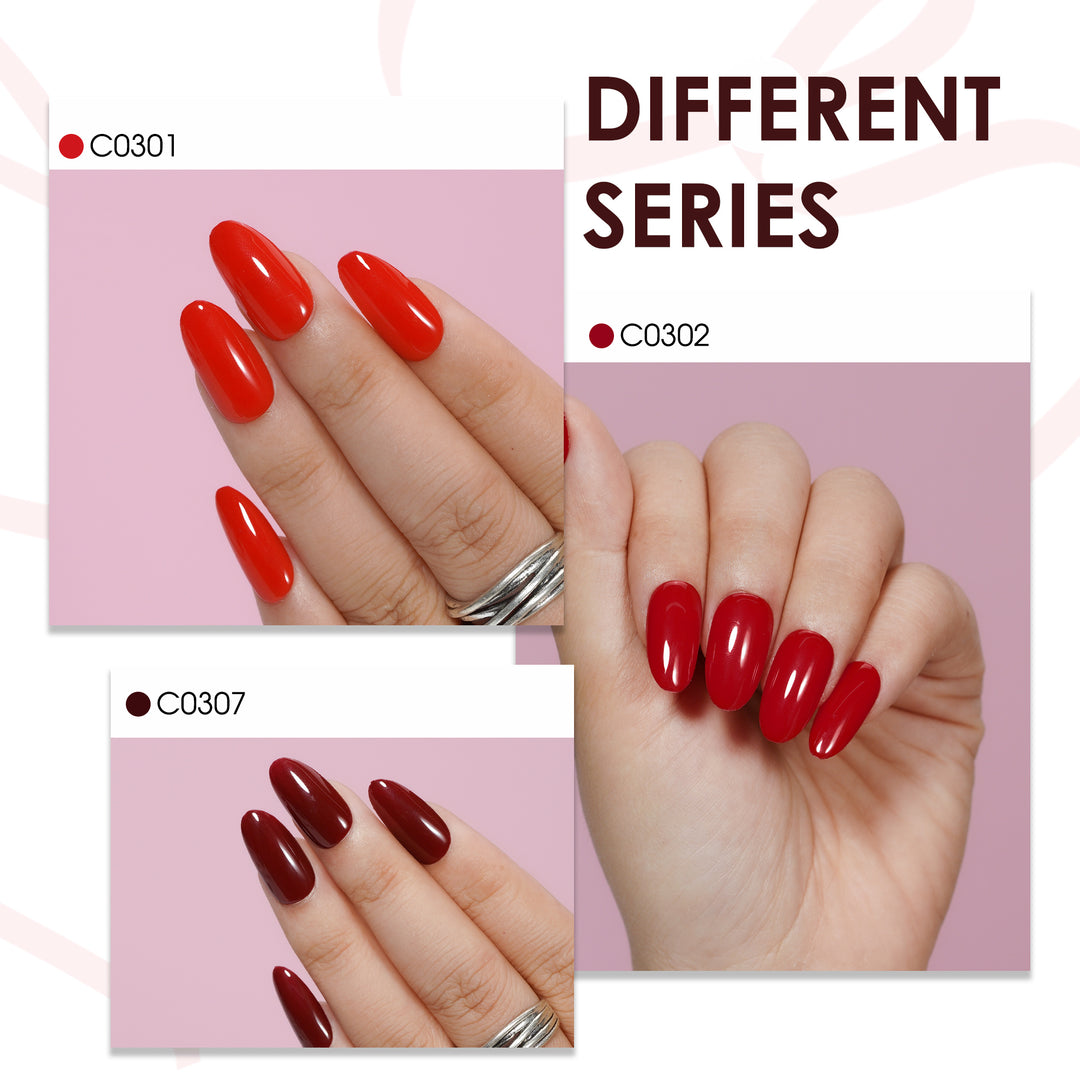 LOURIAN 6 * 18ml Ruby Red Gel Polish Set