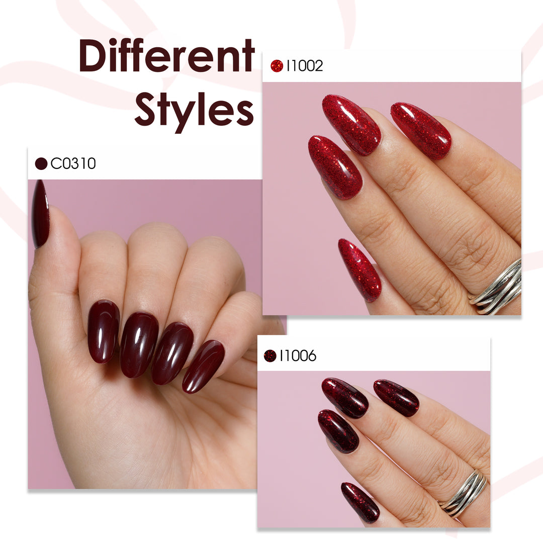 LOURIAN 6 * 18ml Ruby Red Gel Polish Set