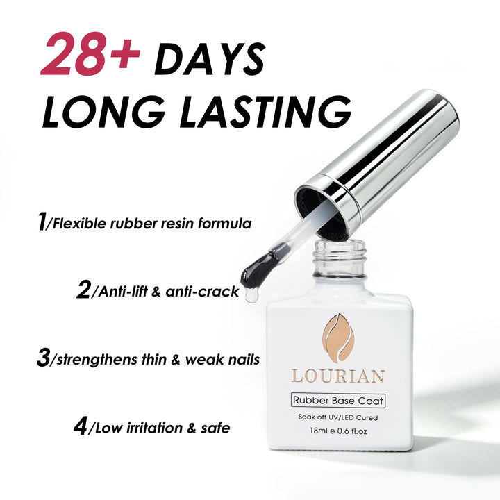 LOURIAN Rubber Base Gel - Crystal Clear
