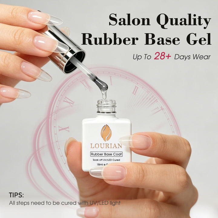 LOURIAN Rubber Base Gel - Crystal Clear