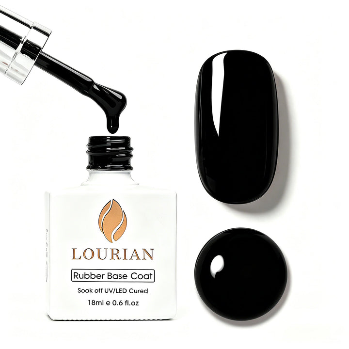 LOURIAN Rubber Base Gel - Jet Black