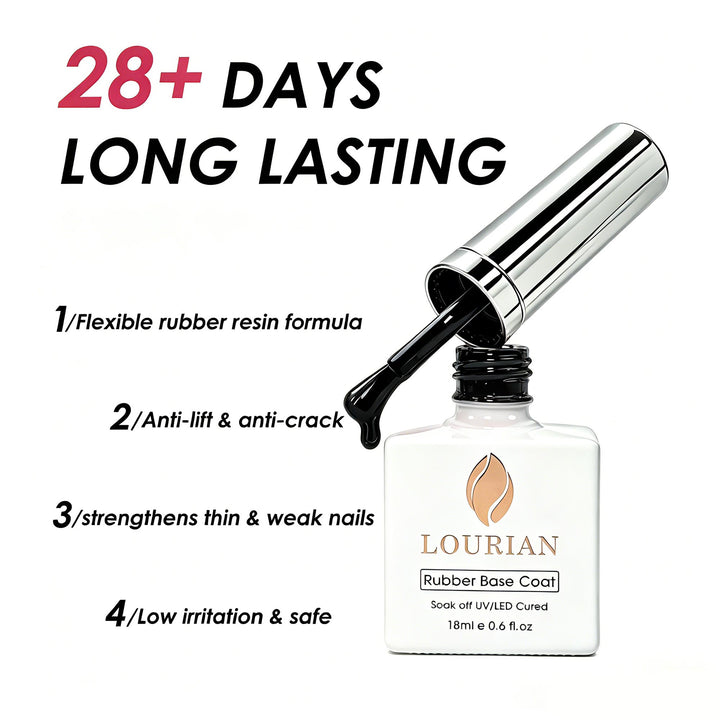 LOURIAN Rubber Base Gel - Jet Black