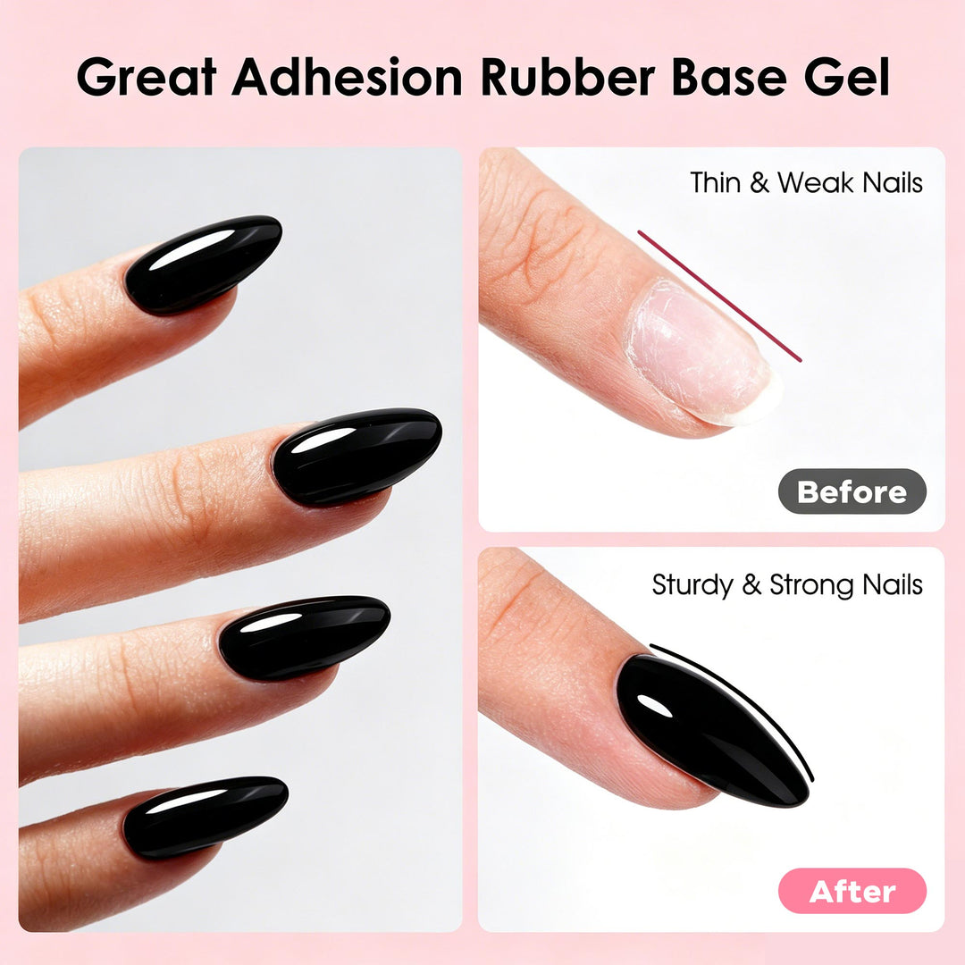 LOURIAN Rubber Base Gel - Jet Black