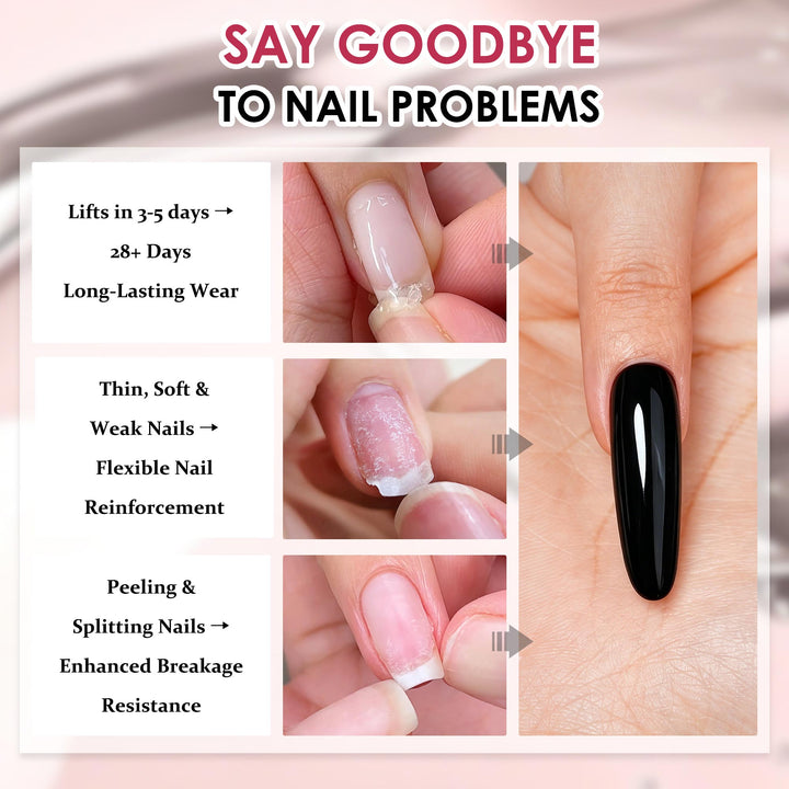 LOURIAN Rubber Base Gel - Jet Black