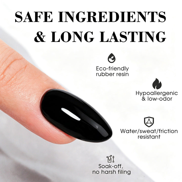 LOURIAN Rubber Base Gel - Jet Black