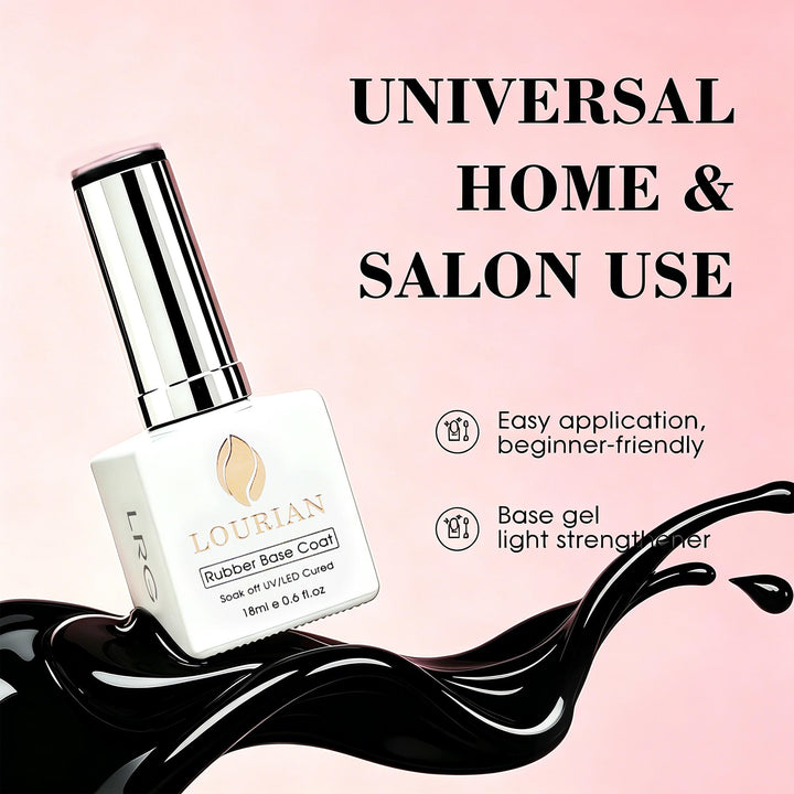 LOURIAN Rubber Base Gel - Jet Black