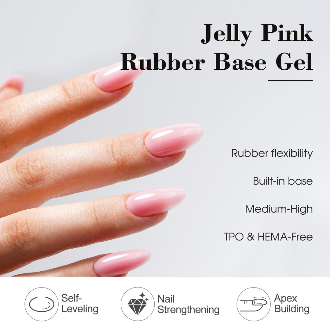 LOURIAN Rubber Base Gel - Jelly Pink