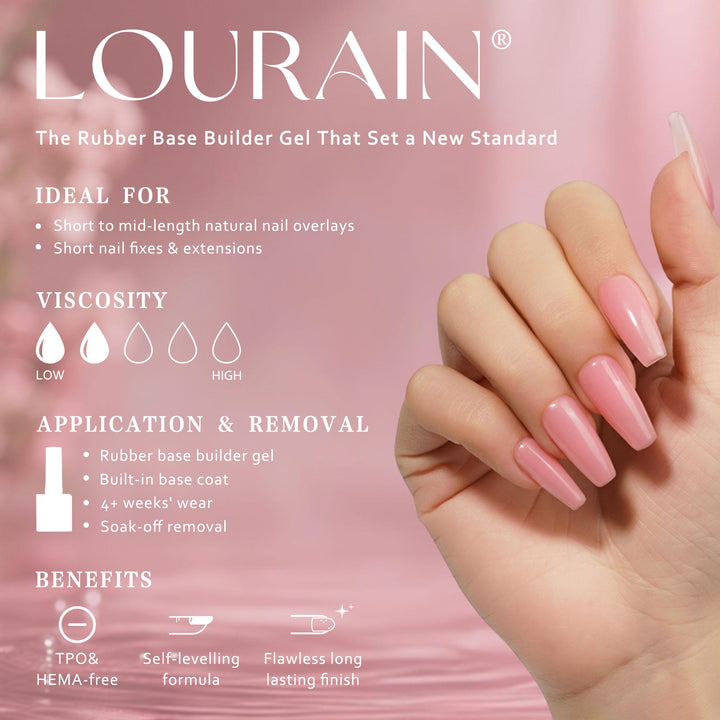 LOURIAN Rubber Base Gel - Jelly Pink