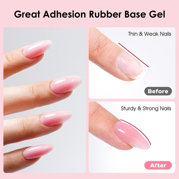 LOURIAN Rubber Base Gel - Jelly Pink