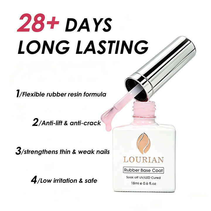 LOURIAN Rubber Base Gel - Sheer Blush Pink