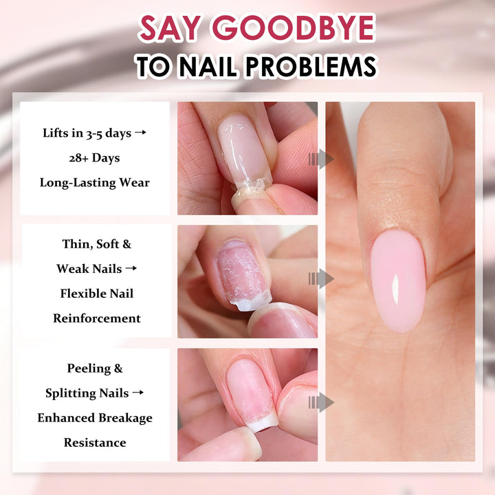 LOURIAN Rubber Base Gel - Sheer Blush Pink