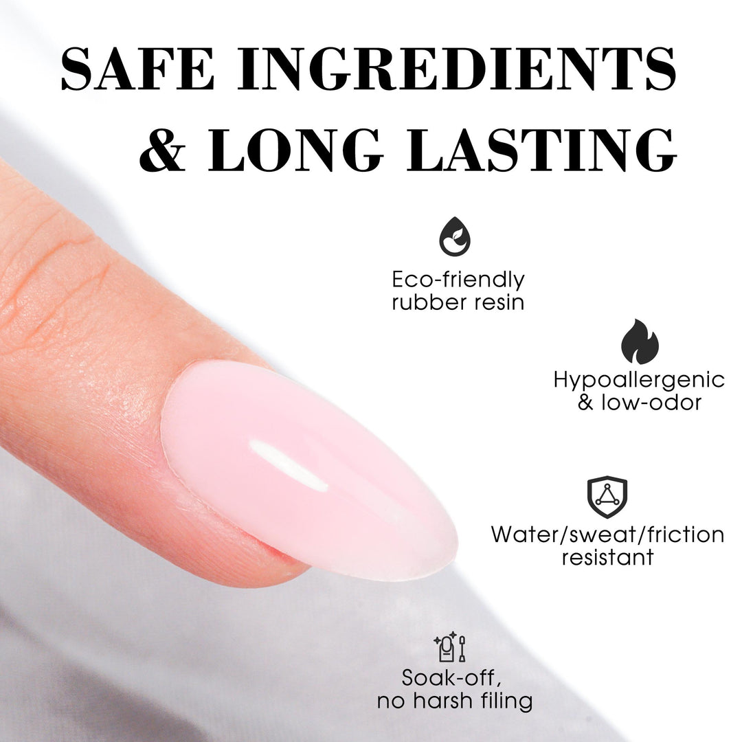 LOURIAN Rubber Base Gel - Sheer Blush Pink