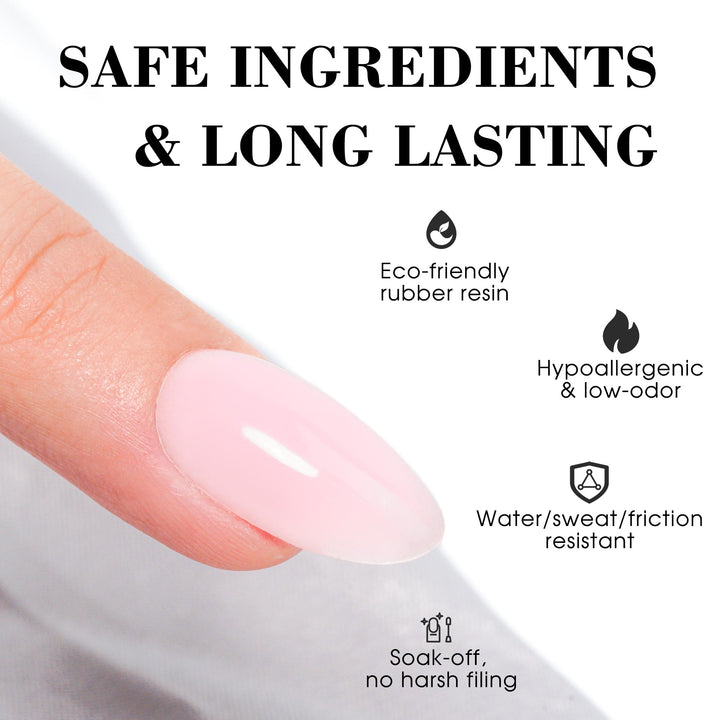 LOURIAN Rubber Base Gel - Sheer Blush Pink