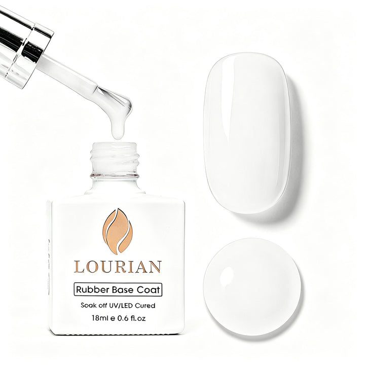 LOURIAN Rubber Base Gel - Milky White