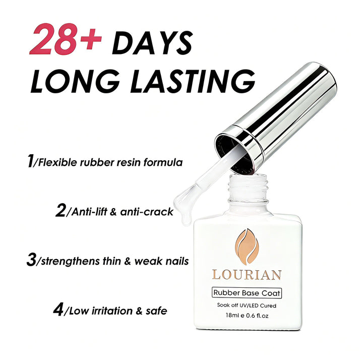 LOURIAN Rubber Base Gel - Milky White