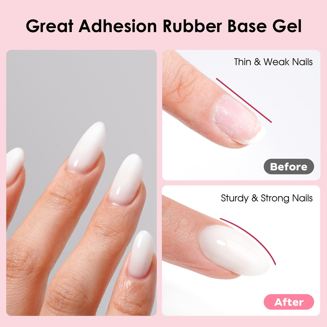 LOURIAN Rubber Base Gel - Milky White