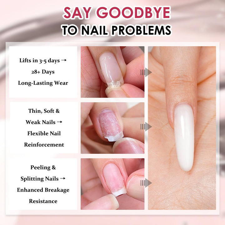 LOURIAN Rubber Base Gel - Milky White