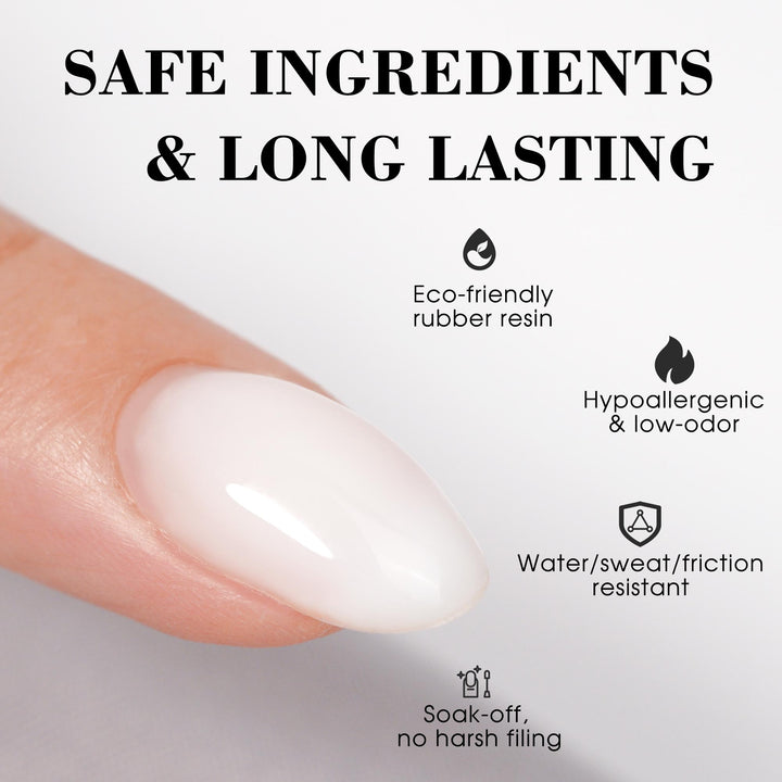 LOURIAN Rubber Base Gel - Milky White