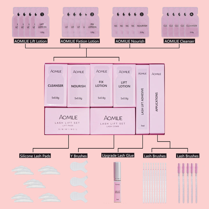 AOMILIE Lash Lift Sachets Kit